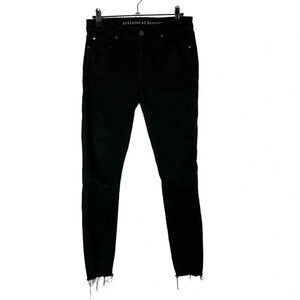 Articles of Society Black Raw Hem Distressed Skinny Jeans 26